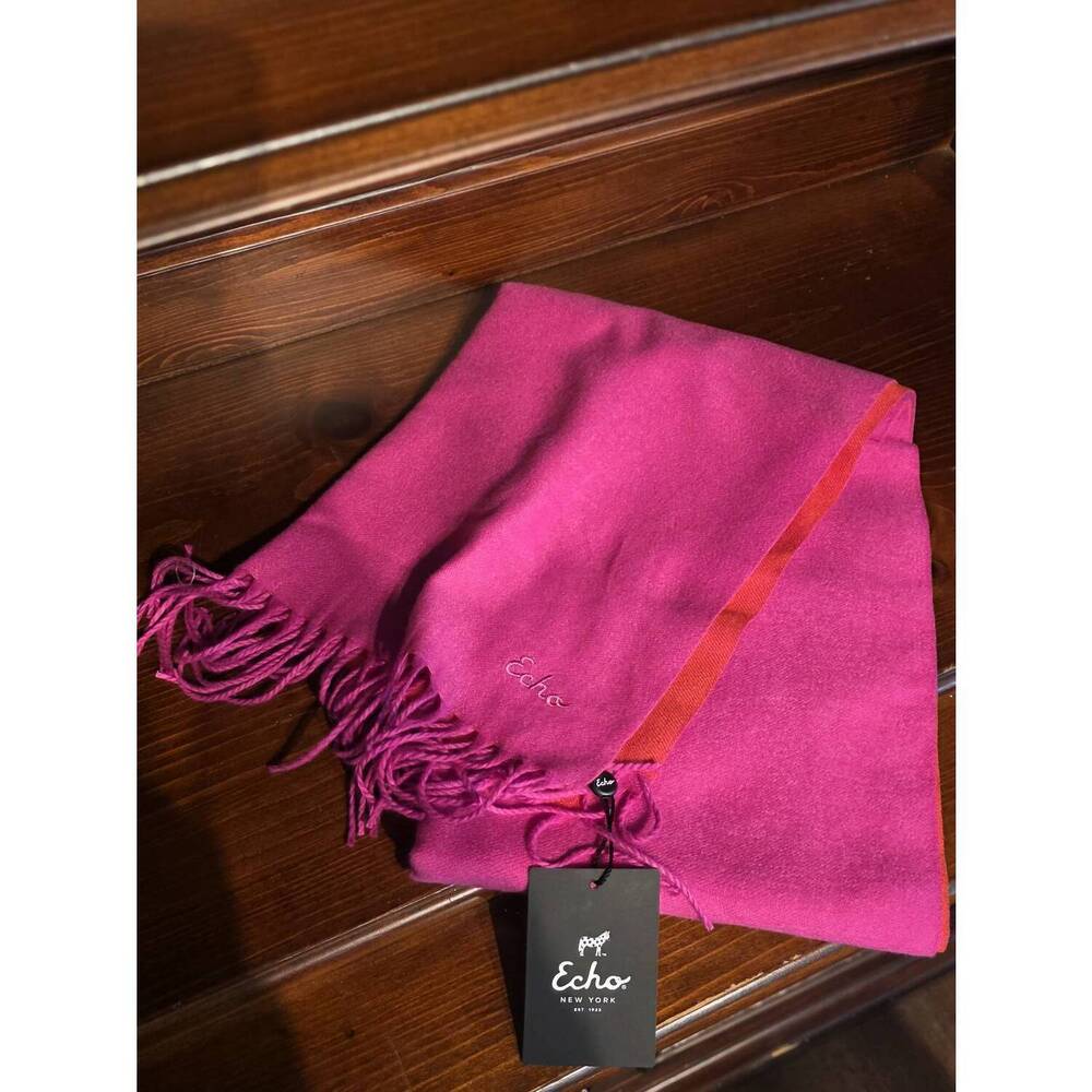 NEW ECHO reversible modal scarf in fuschia/orange
